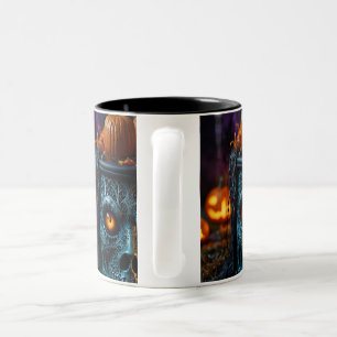 Halloween skull decoration printed Two-Tone coffee mug