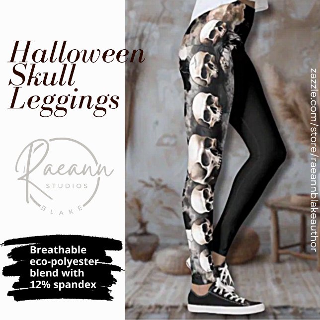 Halloween Skull Design Leggings (Creator Uploaded)
