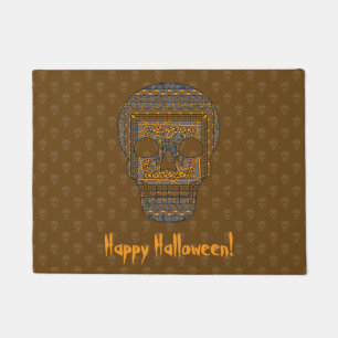 Halloween Skull Doormat