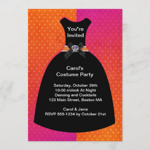 Halloween Skull Dress Invitation Template