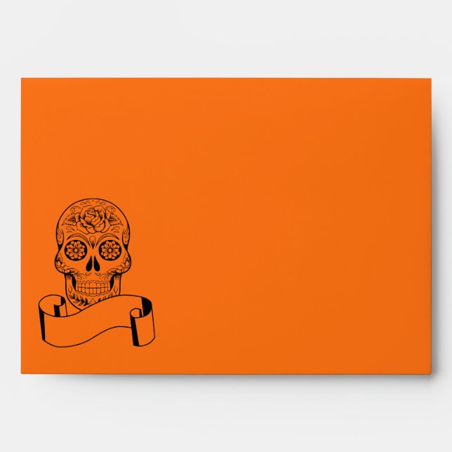 Halloween Skull Envelope (Front)