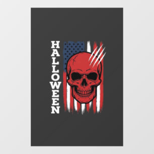 Halloween Skull Flag Vector Design_1