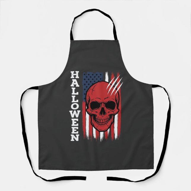 Halloween Skull Flag Vector Design_1 Apron (Front)