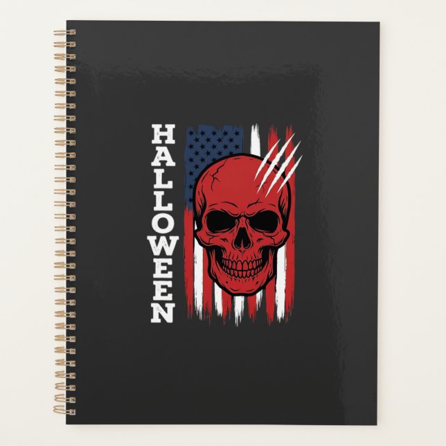 Halloween Skull Flag Vector Design_1 Planner (Front)