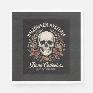 Halloween Skull Floral Bone Collector Design_1 Napkin