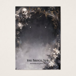 Halloween Skull Flowers Earring Display Card