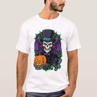 Halloween Skull Gentleman Pumpkin Spider Vector Ar