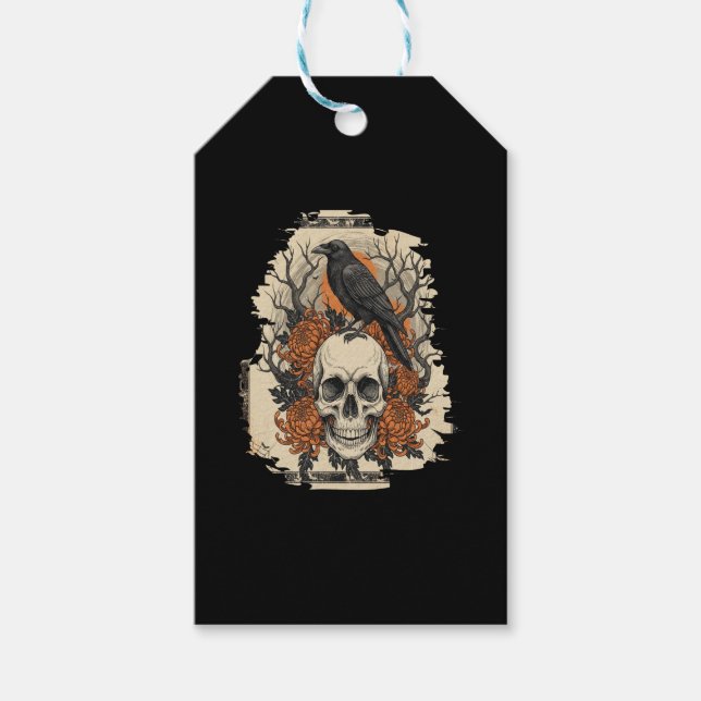 Halloween Skull Gift Tags (Front)