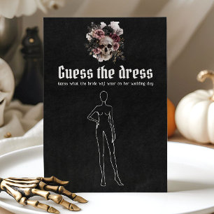 Halloween Skull Guess The Dress Bridal Shower Game Invitation