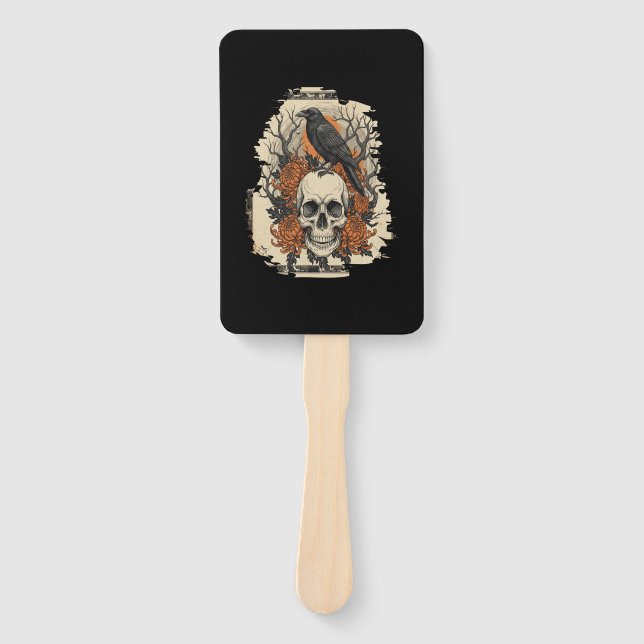 Halloween Skull Hand Fan (Front)