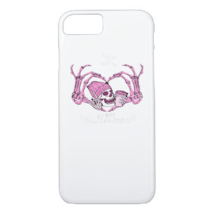Halloween Skull Heart Hands Skeleton Beanie Design iPhone 8/7 Case