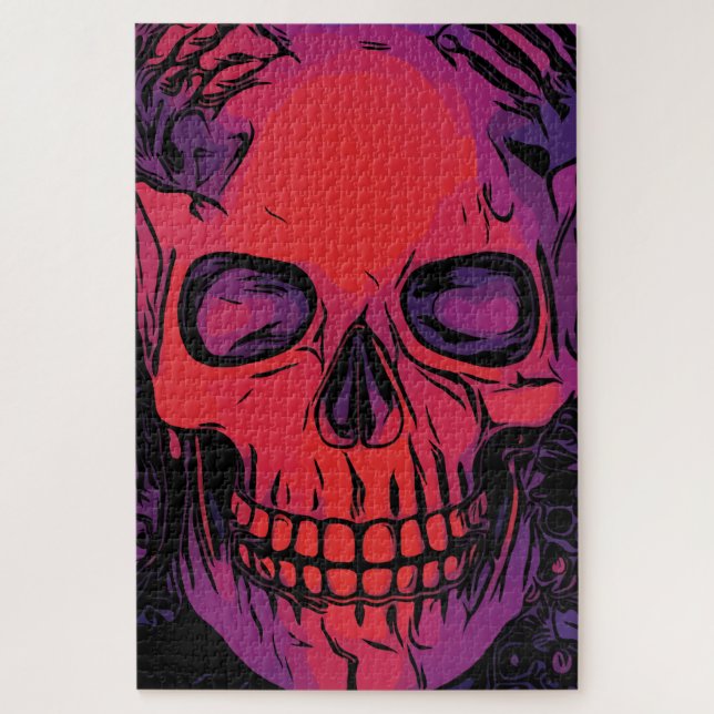 Halloween Skull Illustration Jigsaw Puzzle (Vertical)