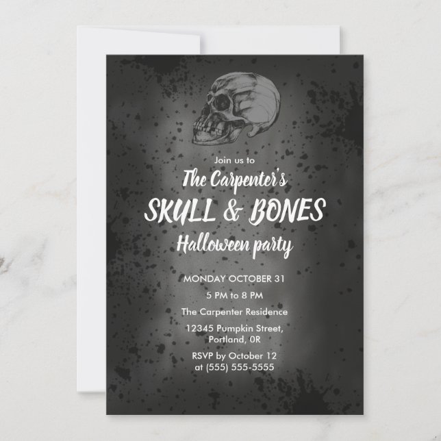 Halloween Skull Invitation (Front)