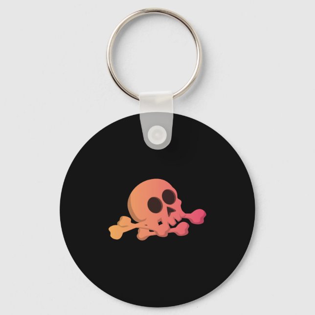 Halloween Skull        Key Ring (Front)
