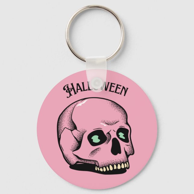 Halloween Skull  Key Ring (Front)