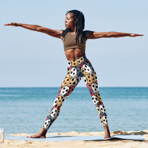 halloween skull leggings