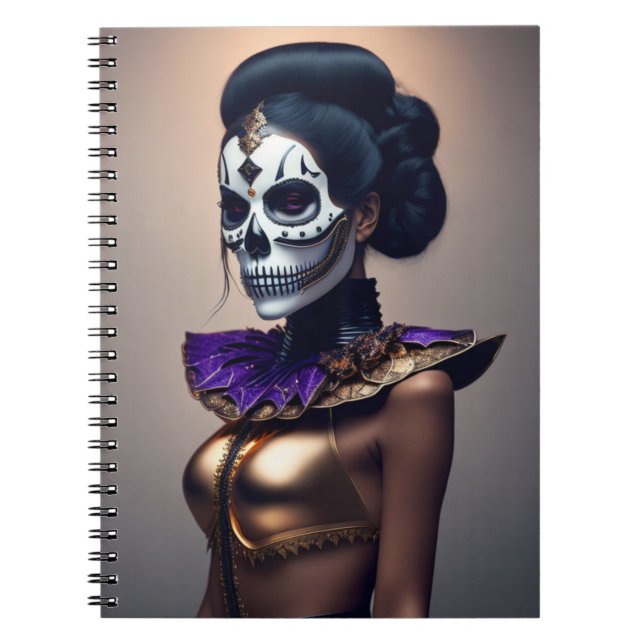 Halloween Skull Mask Notebook (Front)