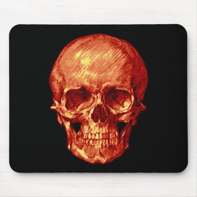 Halloween Skull Mouse Pad (Front)