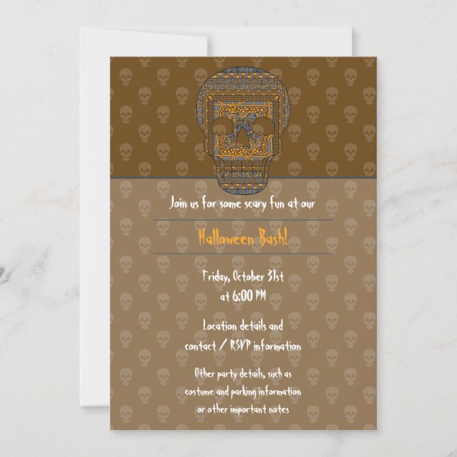 Halloween Skull Party Invitation (Front)