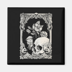 Halloween Skull Pastel Goth Flower Gothic Floral C Magnet