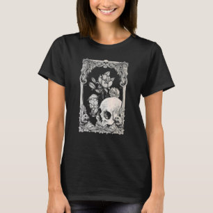 Halloween Skull Pastel Goth Flower Gothic Floral C T-Shirt