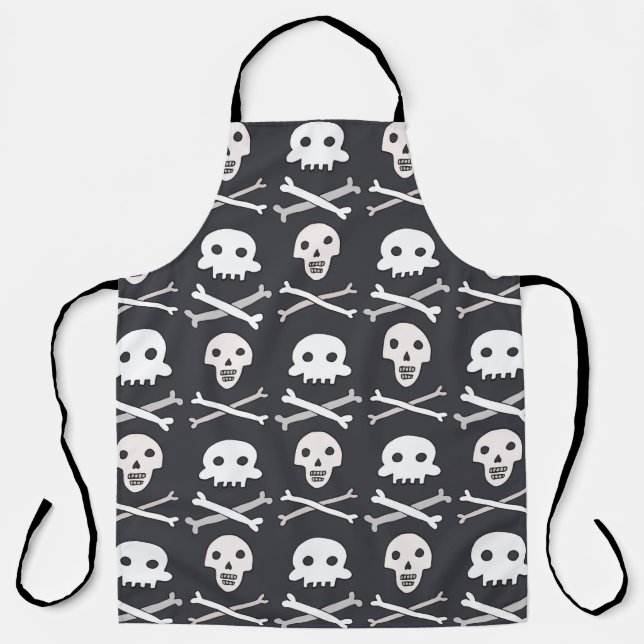 Halloween skull pattern apron (Front)