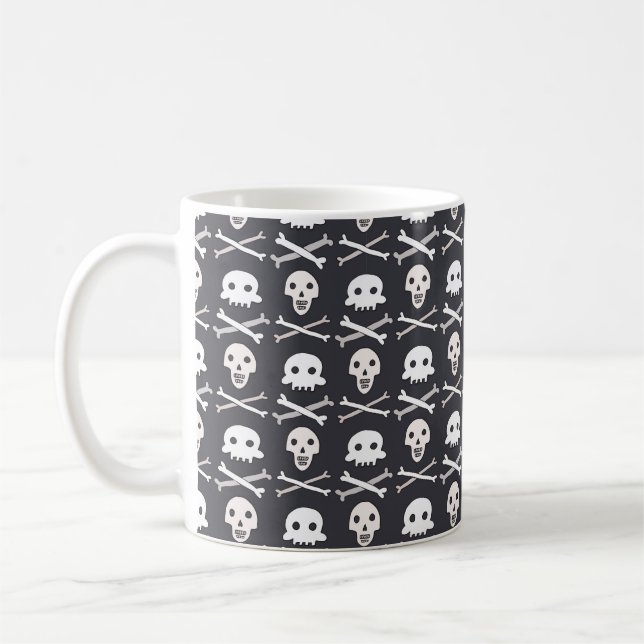 Halloween skull pattern coffee mug (Left)