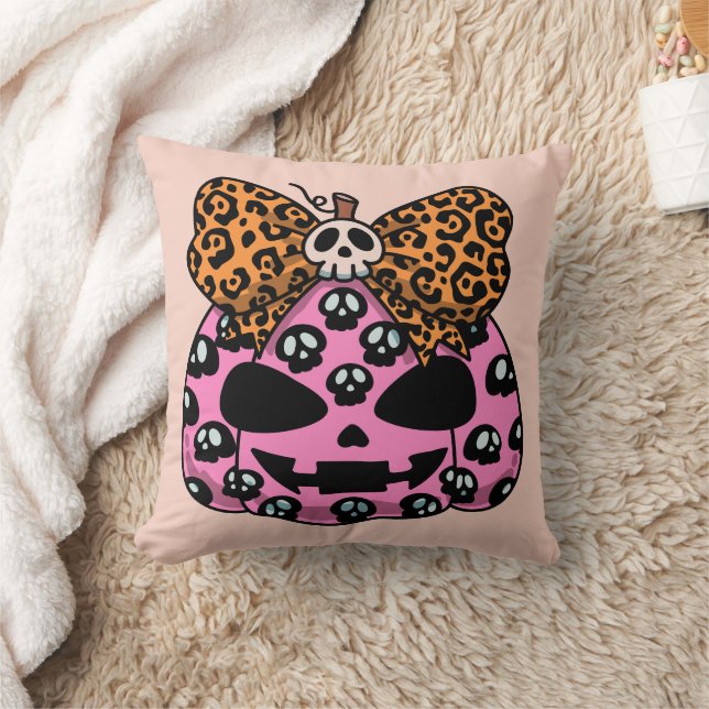 Halloween, Skull Pattern, Face Pumpkin Cushion (Blanket)