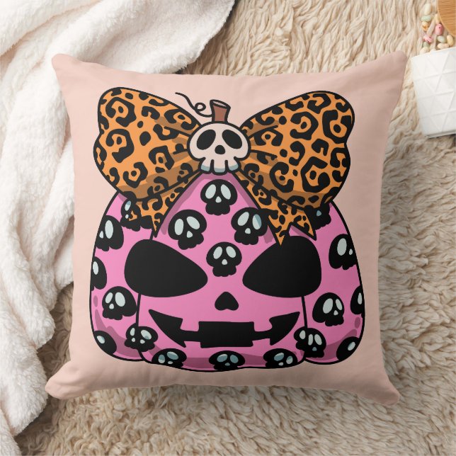 Halloween, Skull Pattern, Face Pumpkin Cushion (Blanket)