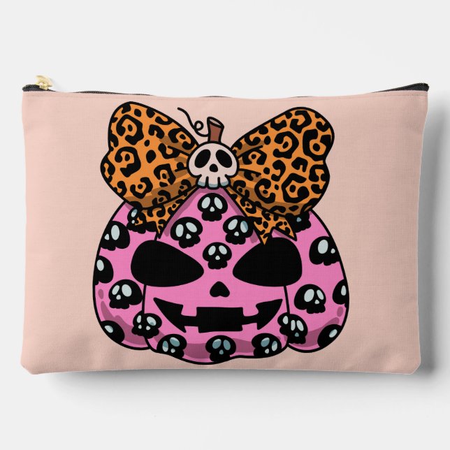 Halloween,Skull Pattern ,Face Pumpkin, Modern  Accessory Pouch (Front)