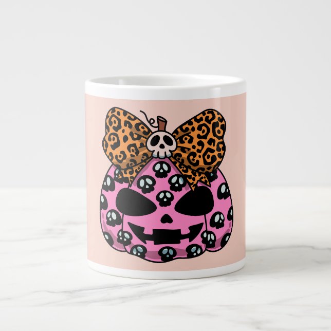 Halloween,Skull Pattern ,Face Pumpkin, Modern  Large Coffee Mug (Front)