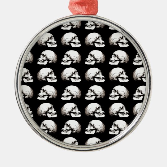 Halloween skull pattern metal ornament