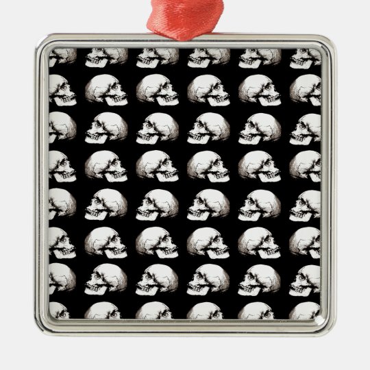 Halloween skull pattern metal ornament