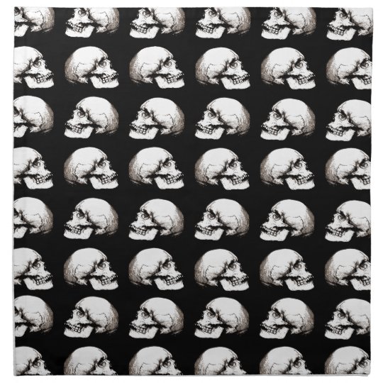Halloween skull pattern napkin