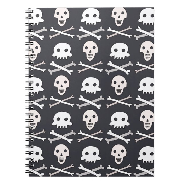 Halloween skull pattern notebook (Front)