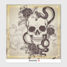 Halloween skull pattern sticker.