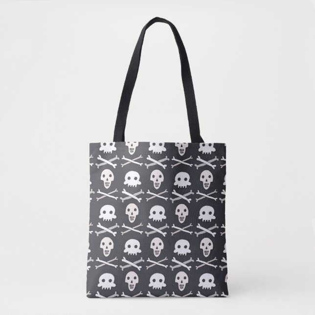 Halloween skull pattern tote bag (Front)