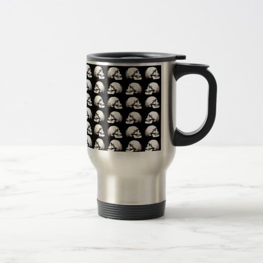 Halloween skull pattern travel mug