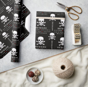 Halloween Skull pattern wrapping paper