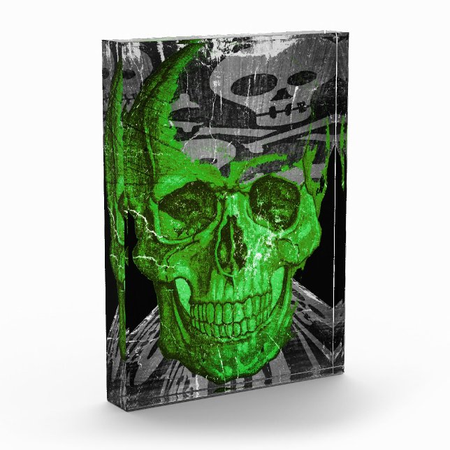 Halloween Skull Photo Block (Left)