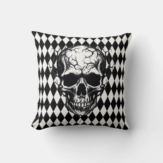 Halloween Skull Pillow (Front)