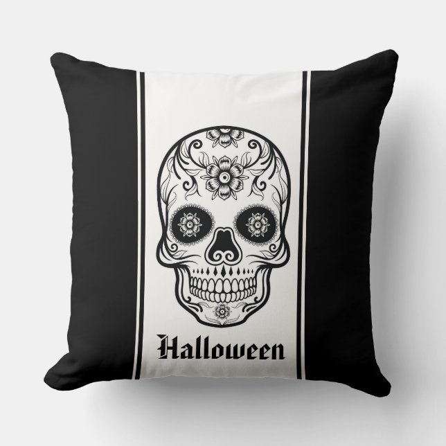 Halloween Skull Pillow (Front)