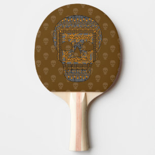 Halloween Skull Ping Pong Paddle