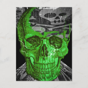 Halloween Skull Postcard
