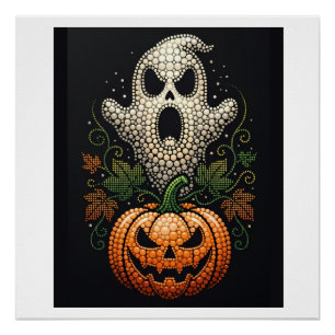 Halloween Skull Pumpkin Gothic Wall Art