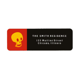 Halloween Skull Return Address Label