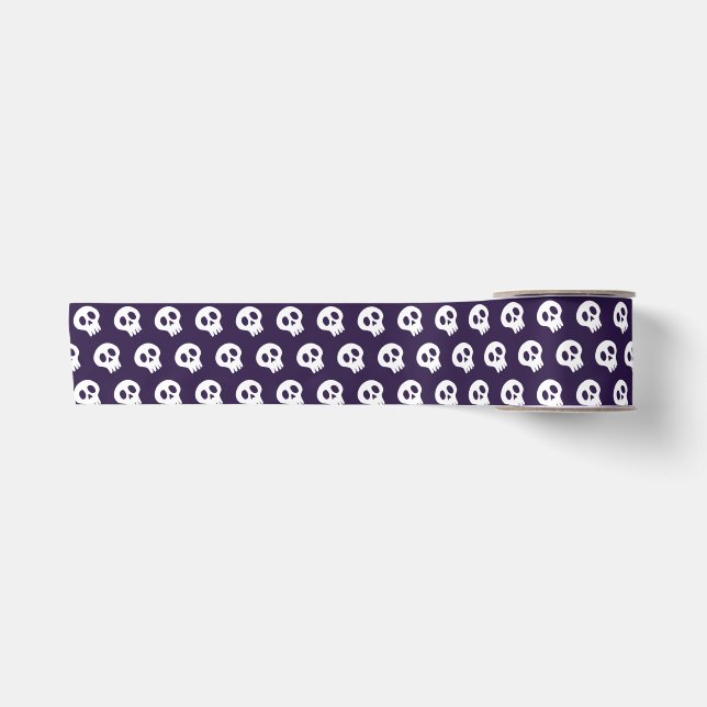 halloween skull satin ribbon (Front)