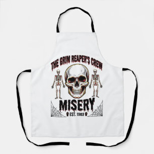 Halloween Skull Scary Creepy Vintage Story_1 Apron