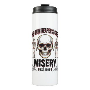 Halloween Skull Scary Creepy Vintage Story_1 Thermal Tumbler