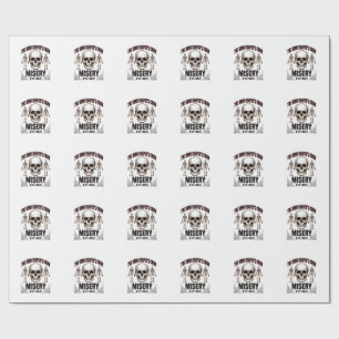 Halloween Skull Scary Creepy Vintage Story_1 Wrapping Paper